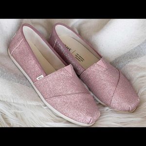 TOMS Rose Glow Iridescent Glitter Classic sz:5
